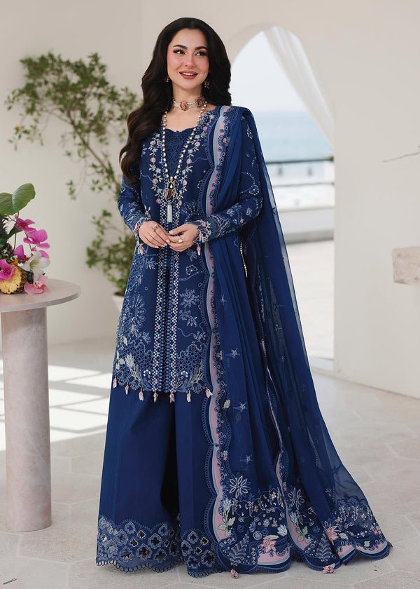 3 Piece - Unstitched Embroidered Lawn Fabric