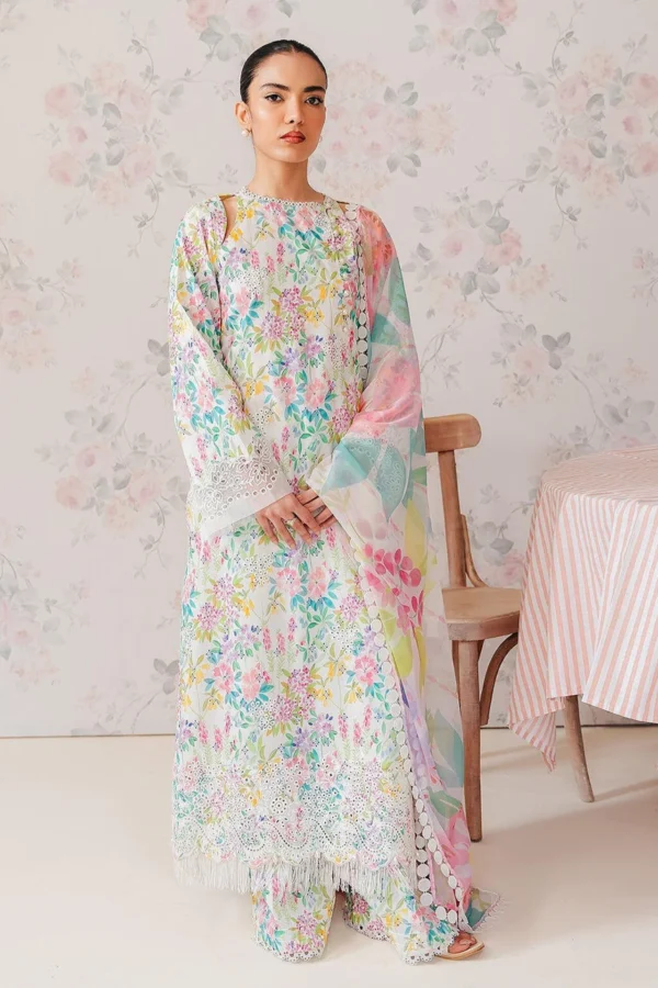 AF-70 Digital Printed Khaddar Suit 3pc with Khaddar Digital Printed Dupatta & Embroidered Patche